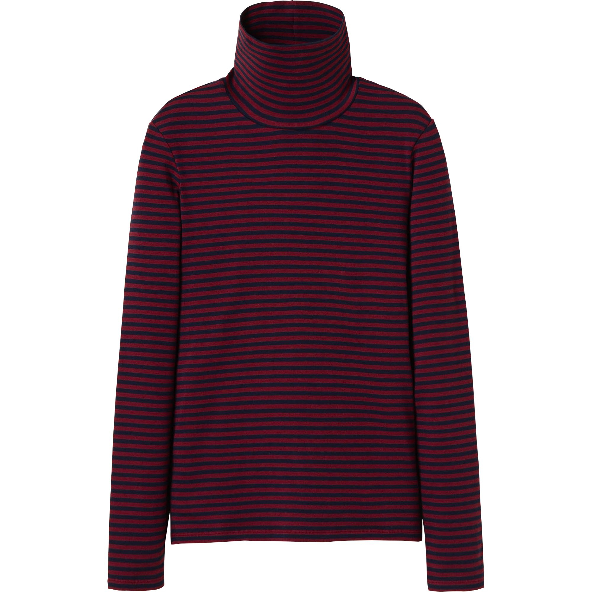 Uniqlo Women Supima Cotton Turtle Neck Long Sleeve T in Red | Lyst