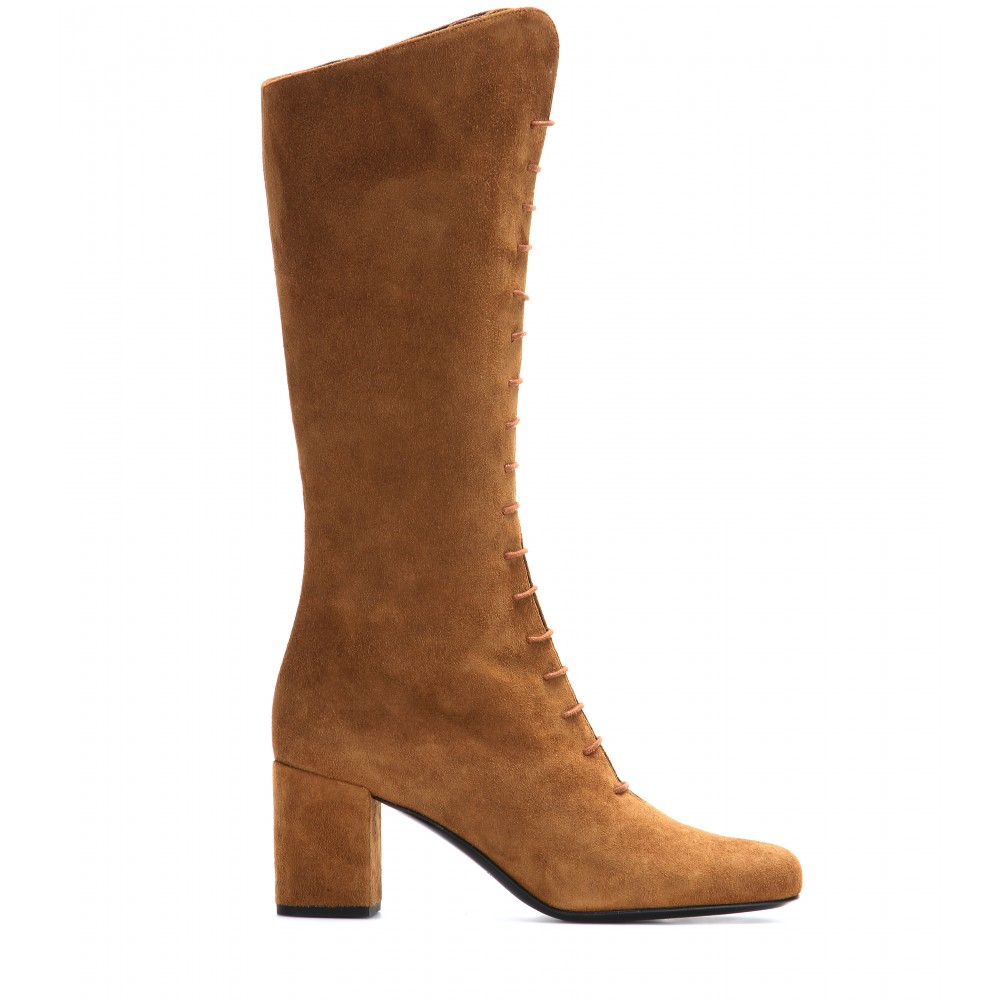 saint laurent suede boots