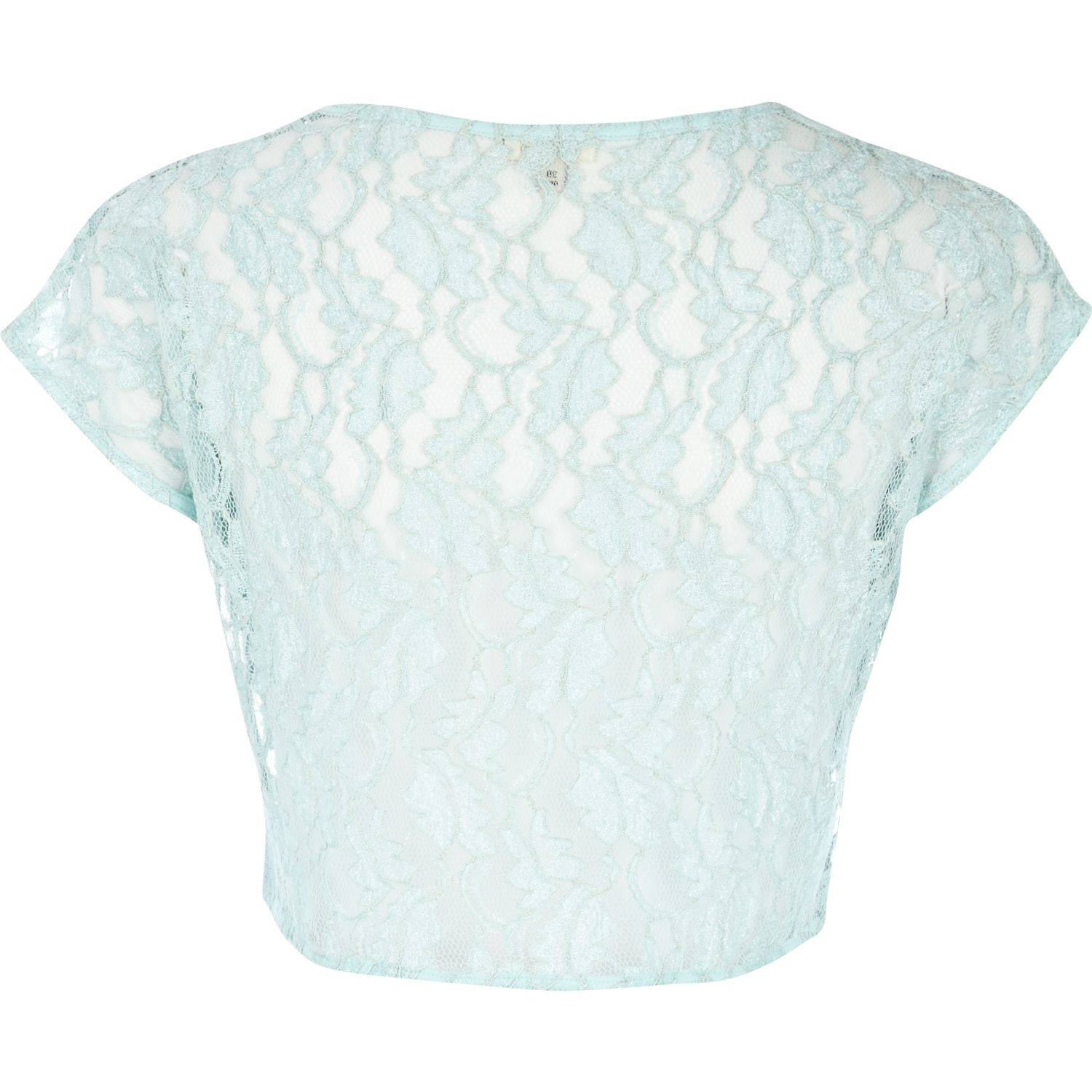 River Island Light Blue Lace Sequin Embellished Crop Top in Blue - Lyst1500 x 1500
