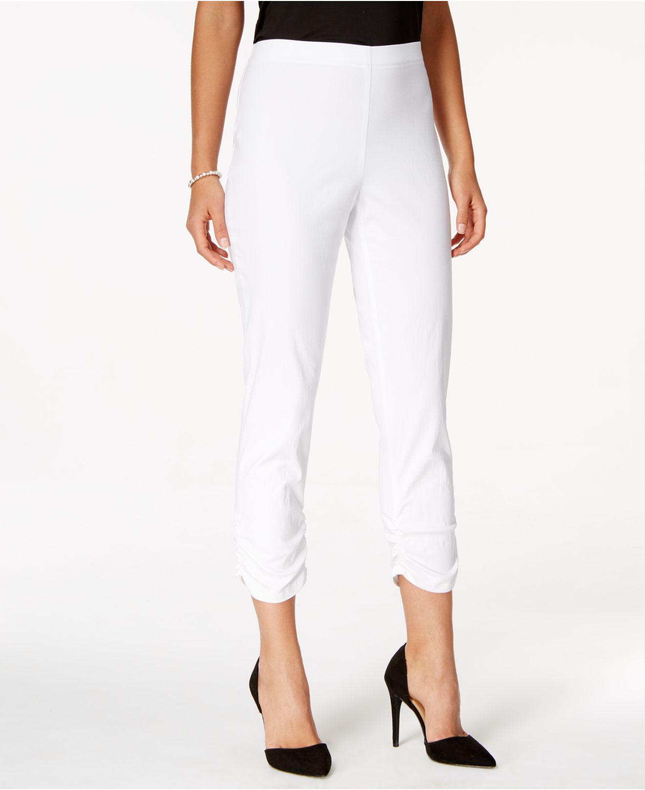 Style & co. Ruched Hem Cropped Skinny Capri Pants, Only At Macy's in ...