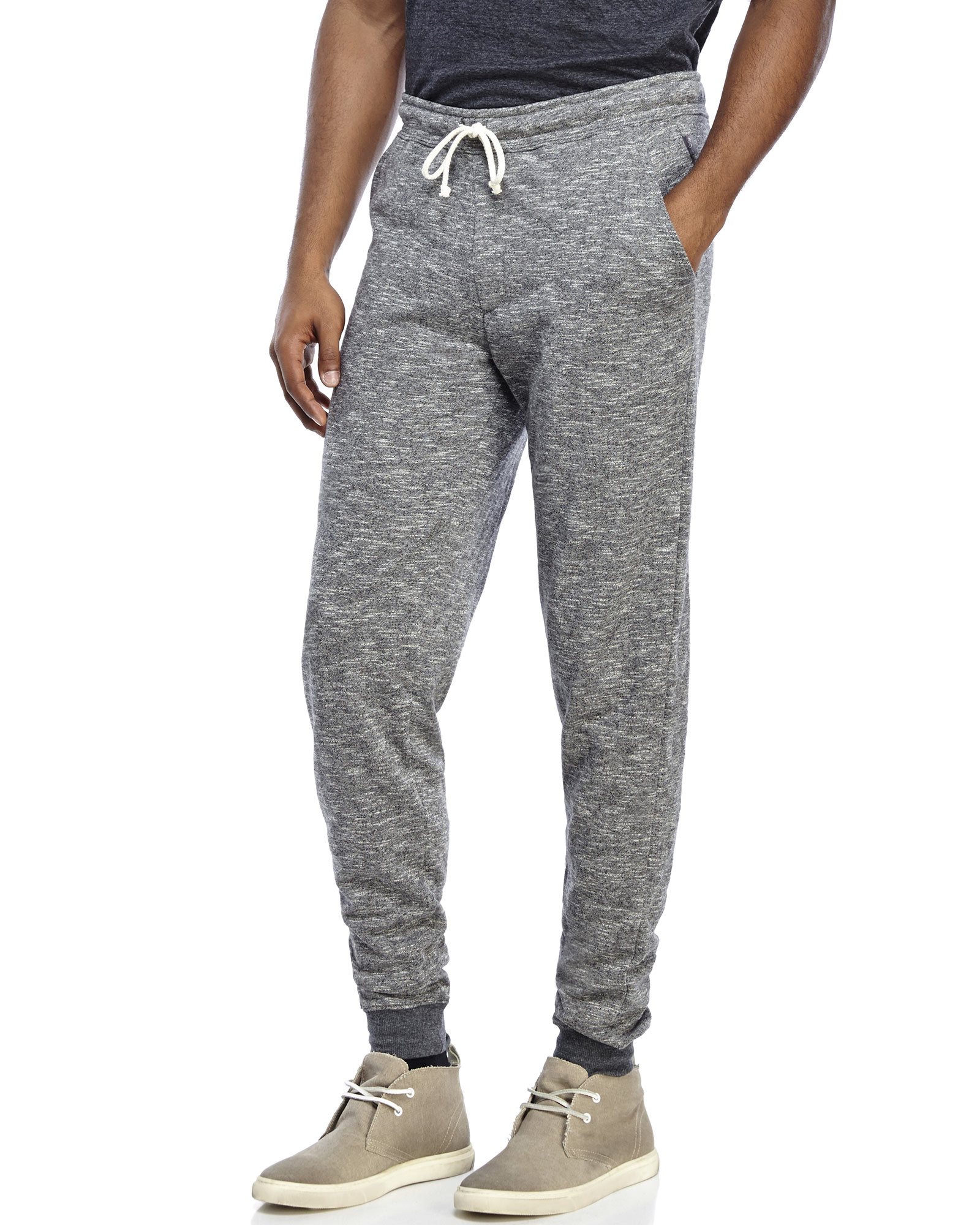 Lyst - Threads For Thought Grey Melange Jogger Pants in Gray for Men