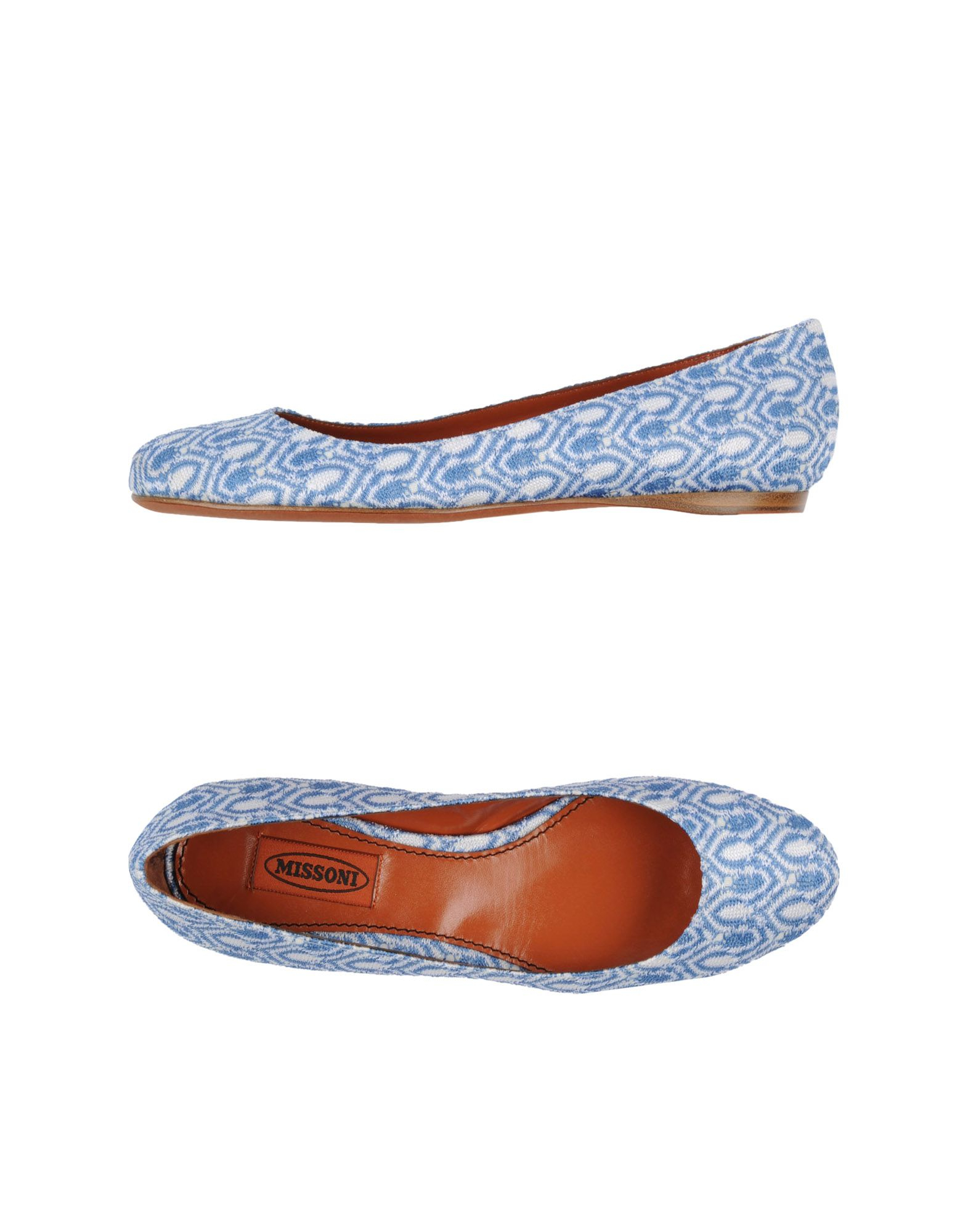 lyst missoni ballet flats in blue lyst missoni ballet flats in blue