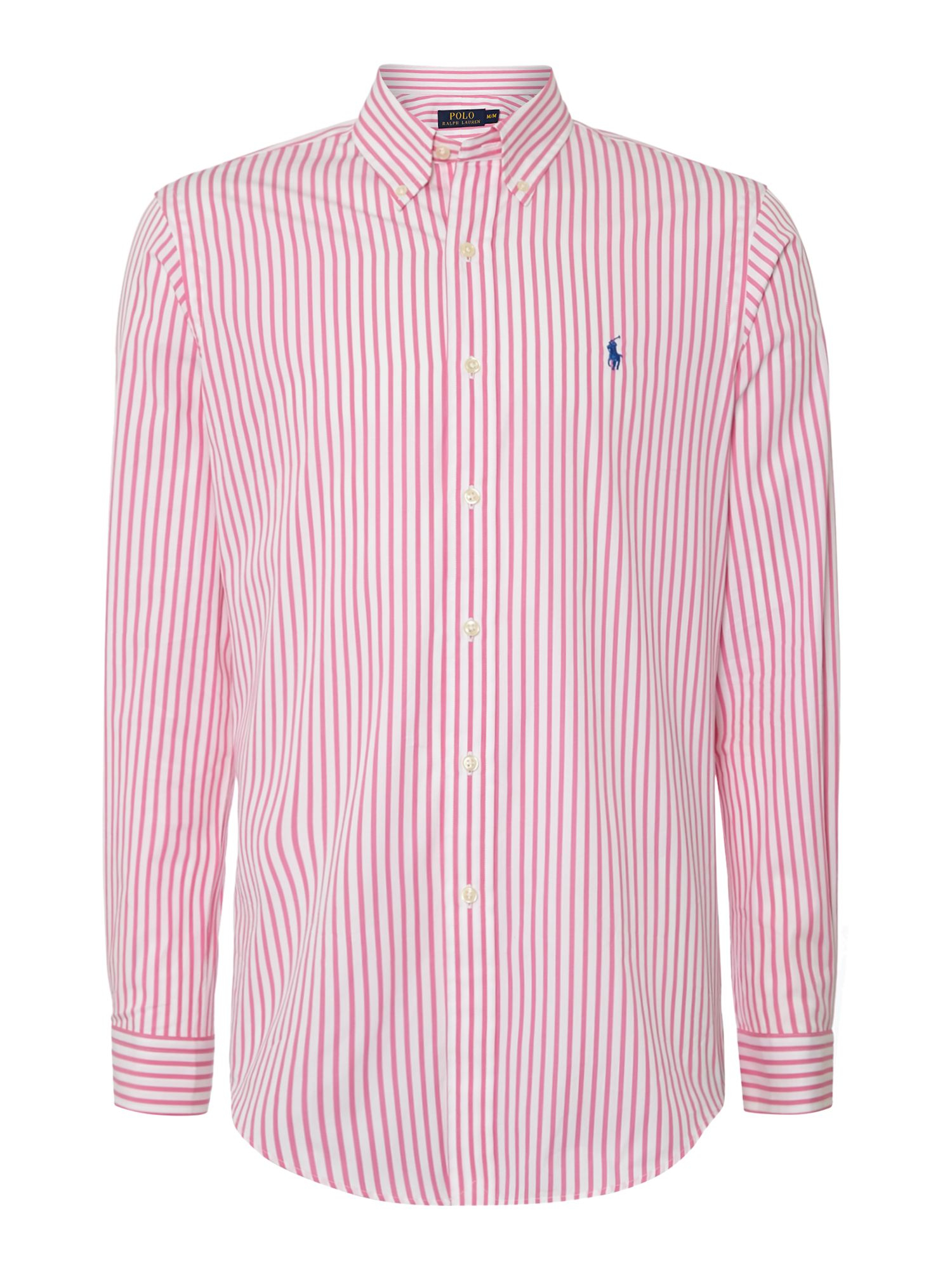 Polo ralph lauren Bengal Stripe Custom Fit Shirt in Pink for Men | Lyst