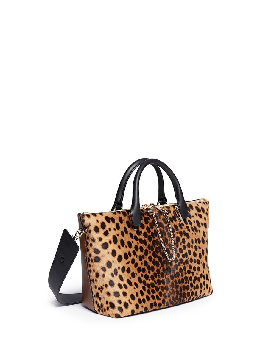 Lyst - Chloé 'baylee' Medium Spotted Calfskin Leather Tote