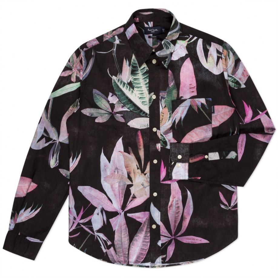 Paul smith Black Digital Floral Print Shirt in Floral for Men (black ...