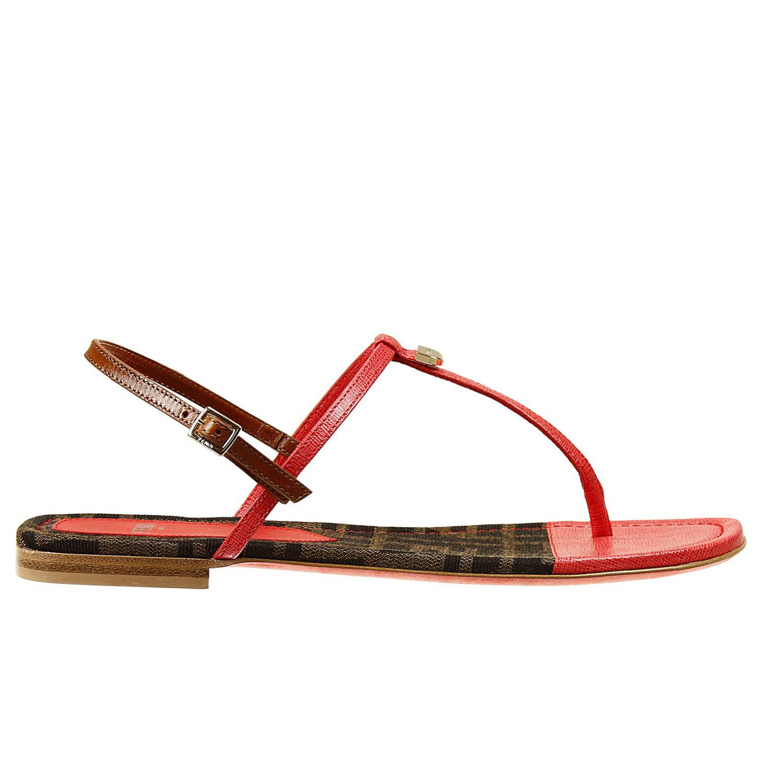 fendi flat shoes fendi flat shoes shoes heel 8 1 sandal zucca e leather in fendi flat shoes fendi flat shoes shoes heel 8 1 sandal zucca e leather in