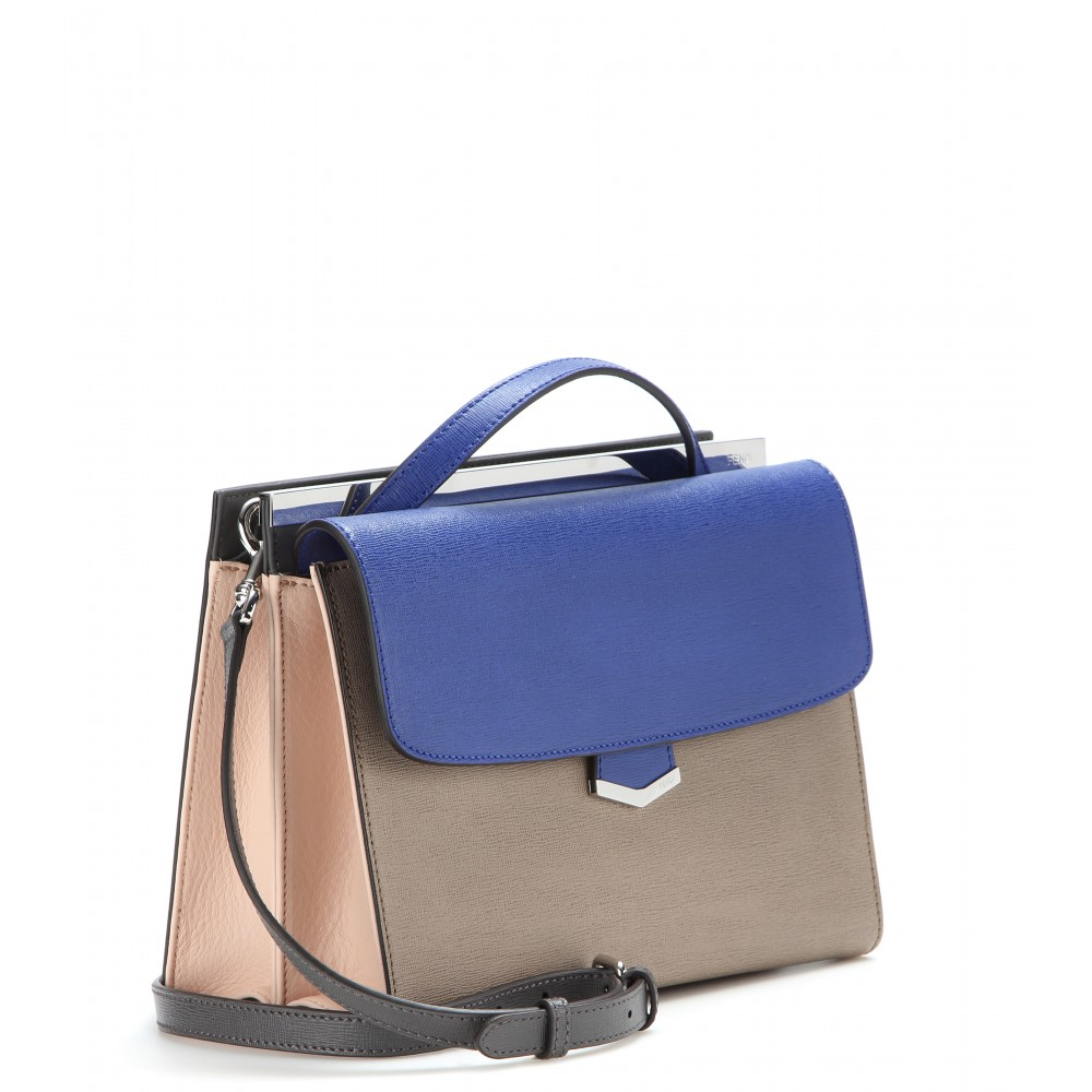 fendi demi jour leather shoulder bag in blue lyst fendi demi jour leather shoulder bag in blue lyst