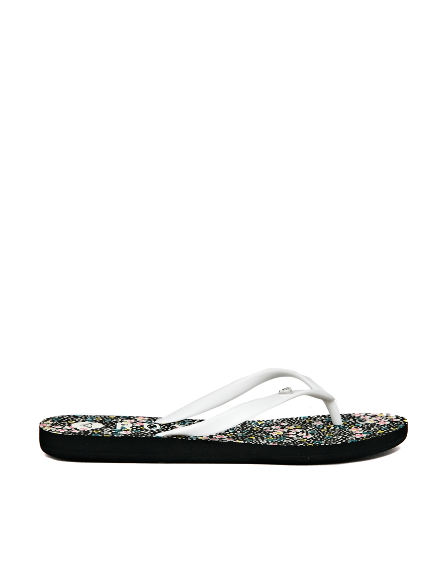 roxy white flip flops