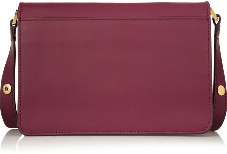 Marni Trunk Leather Shoulder Bag in Red | Lyst