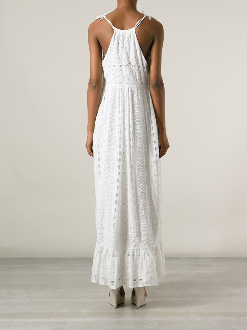 white eyelet maxi skirt