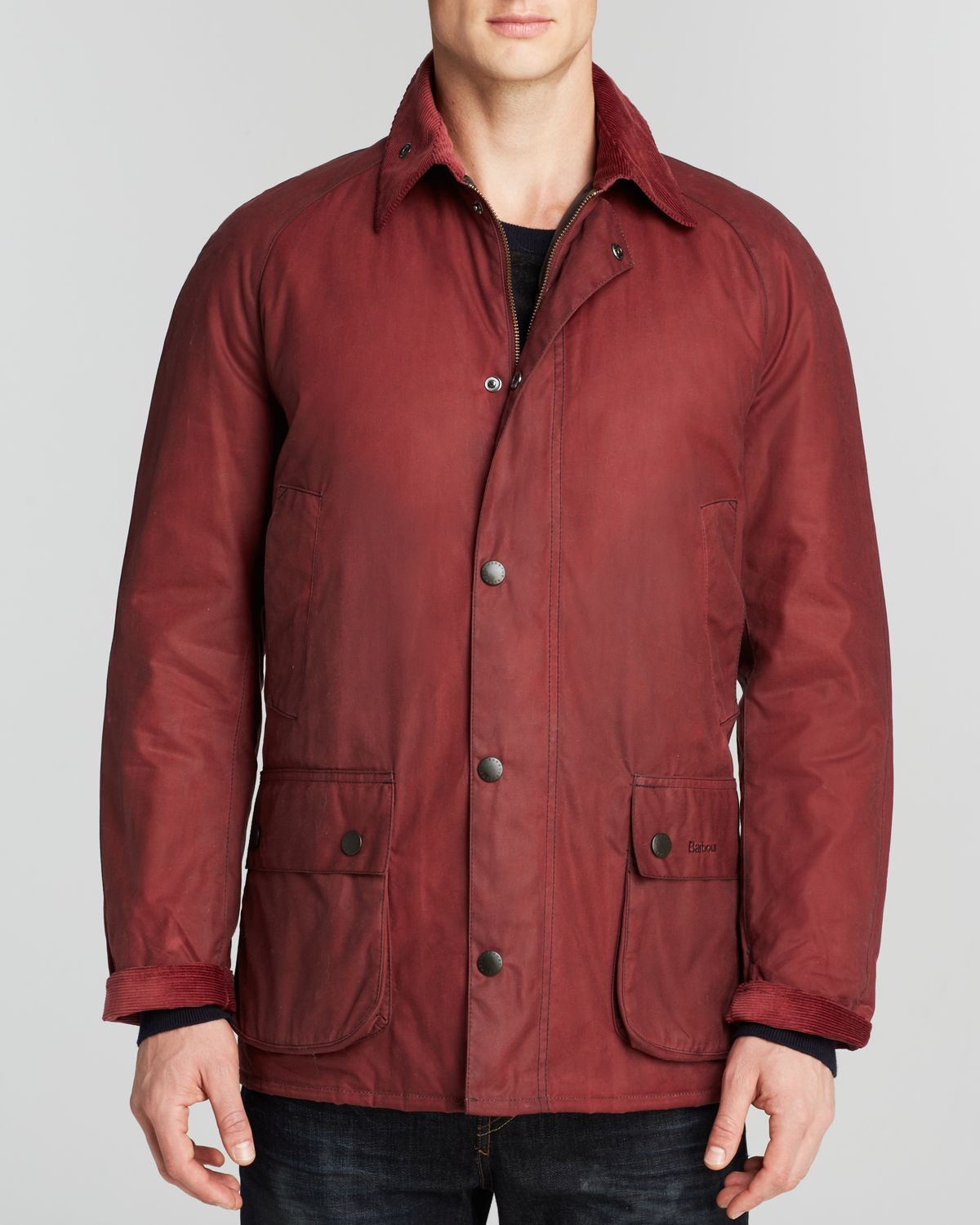 Barbour Ashtone Waxed Cotton Jacket in Red for Men (Rosewood) | Lyst