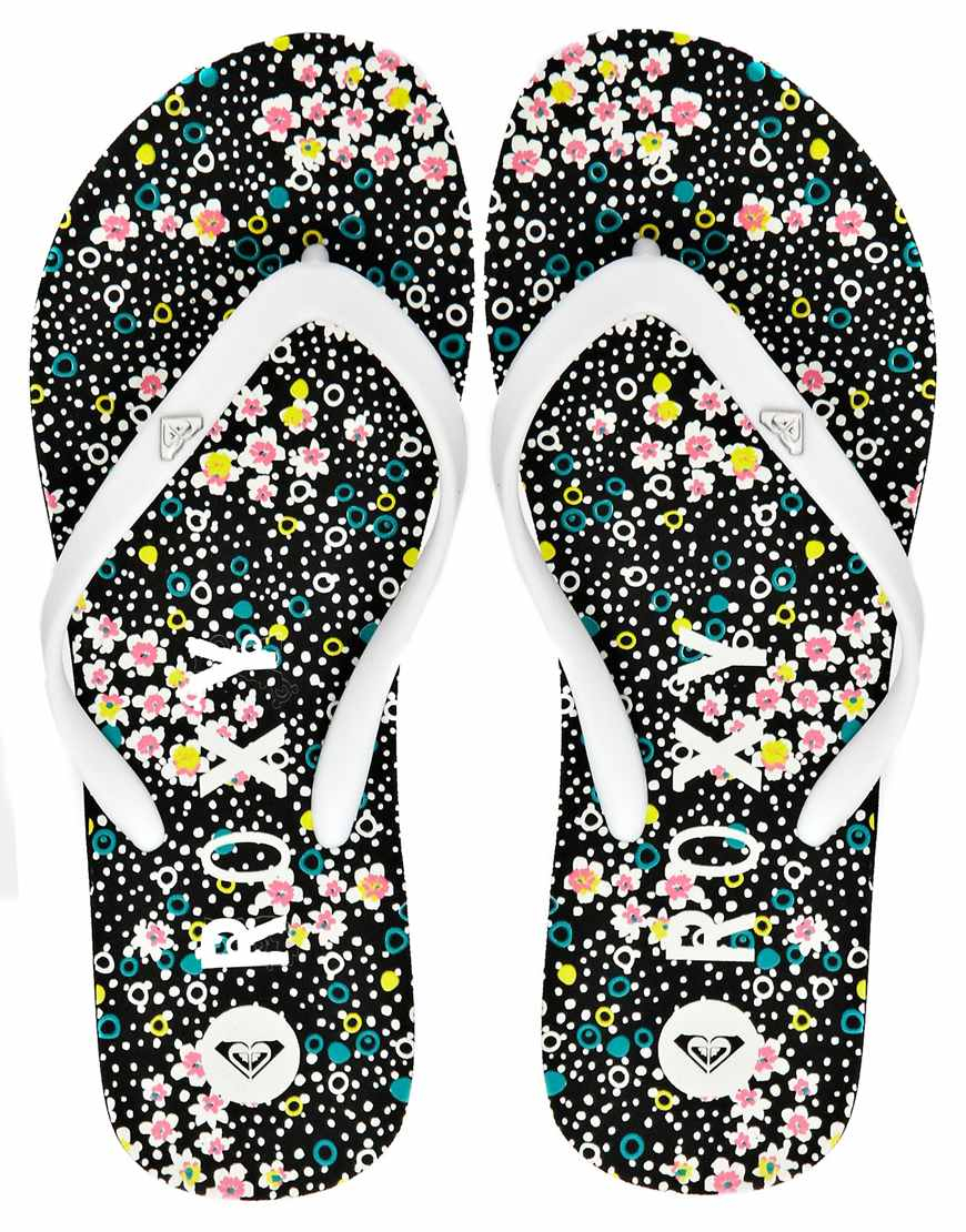 roxy white flip flops