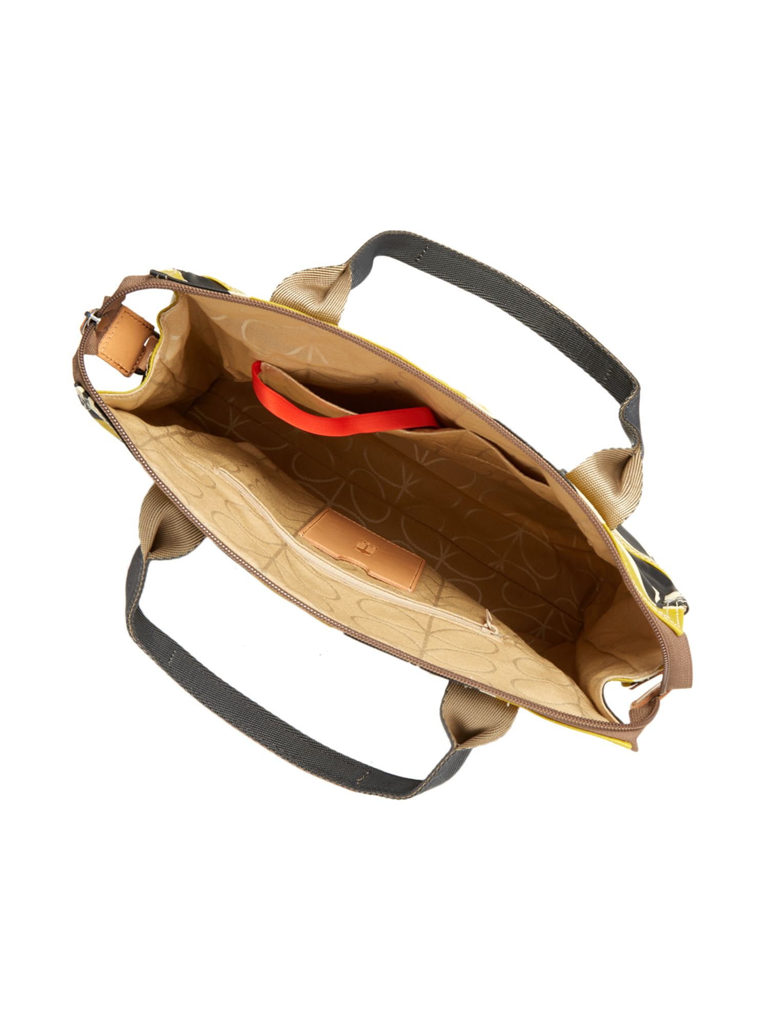 Orla kiely Giant Oval Yellow Zip Messenger Bag in Yellow Lyst