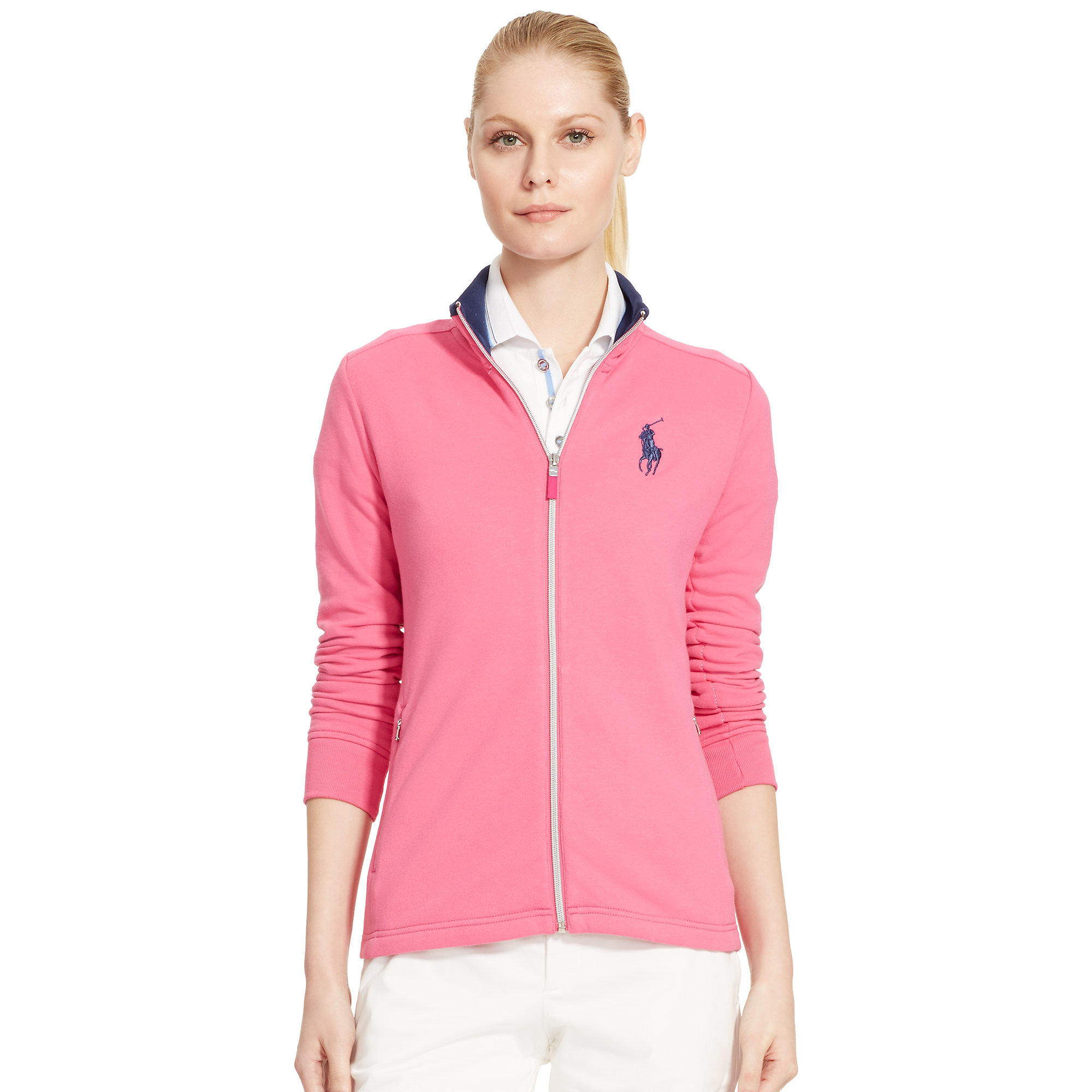 Lyst - Ralph Lauren Golf Fleece Full-zip Jacket in Pink