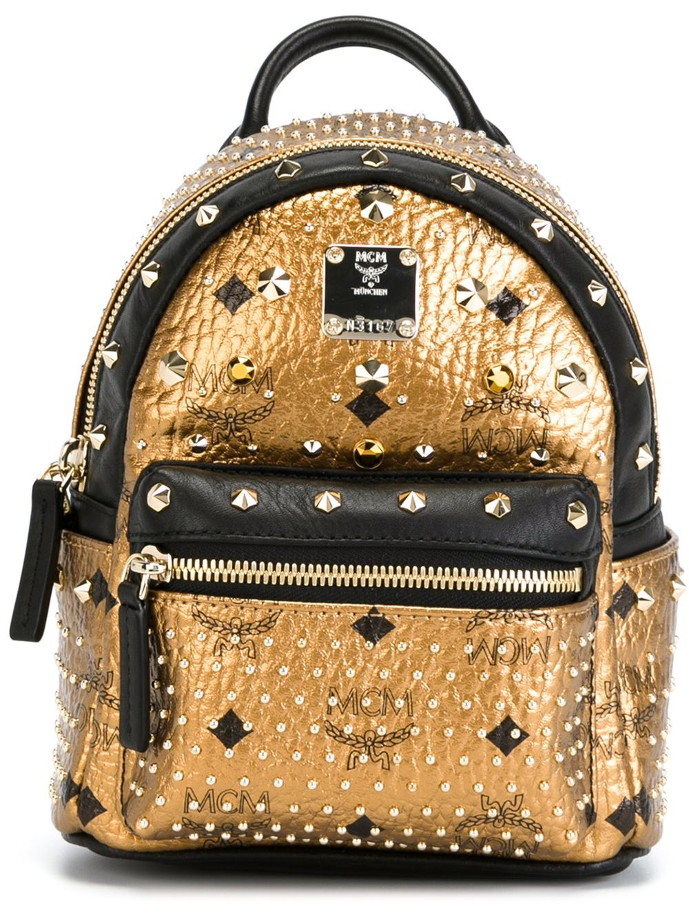 MCM Gold 'special Star' Backpack Lyst