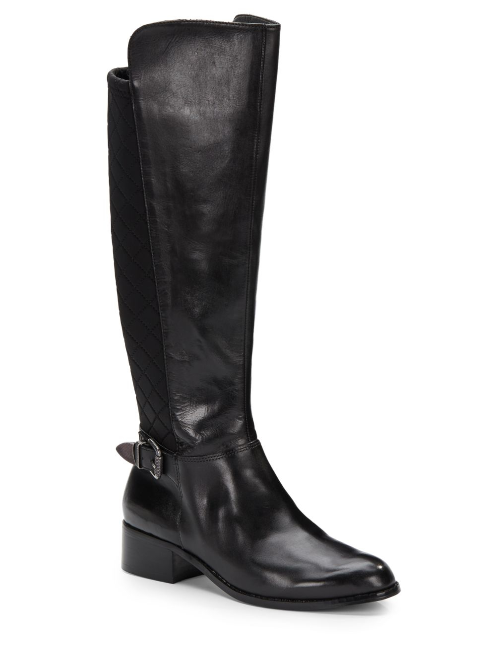 Lyst - Charles by charles david Julia Quilted Panel Leather Tall Boots ...