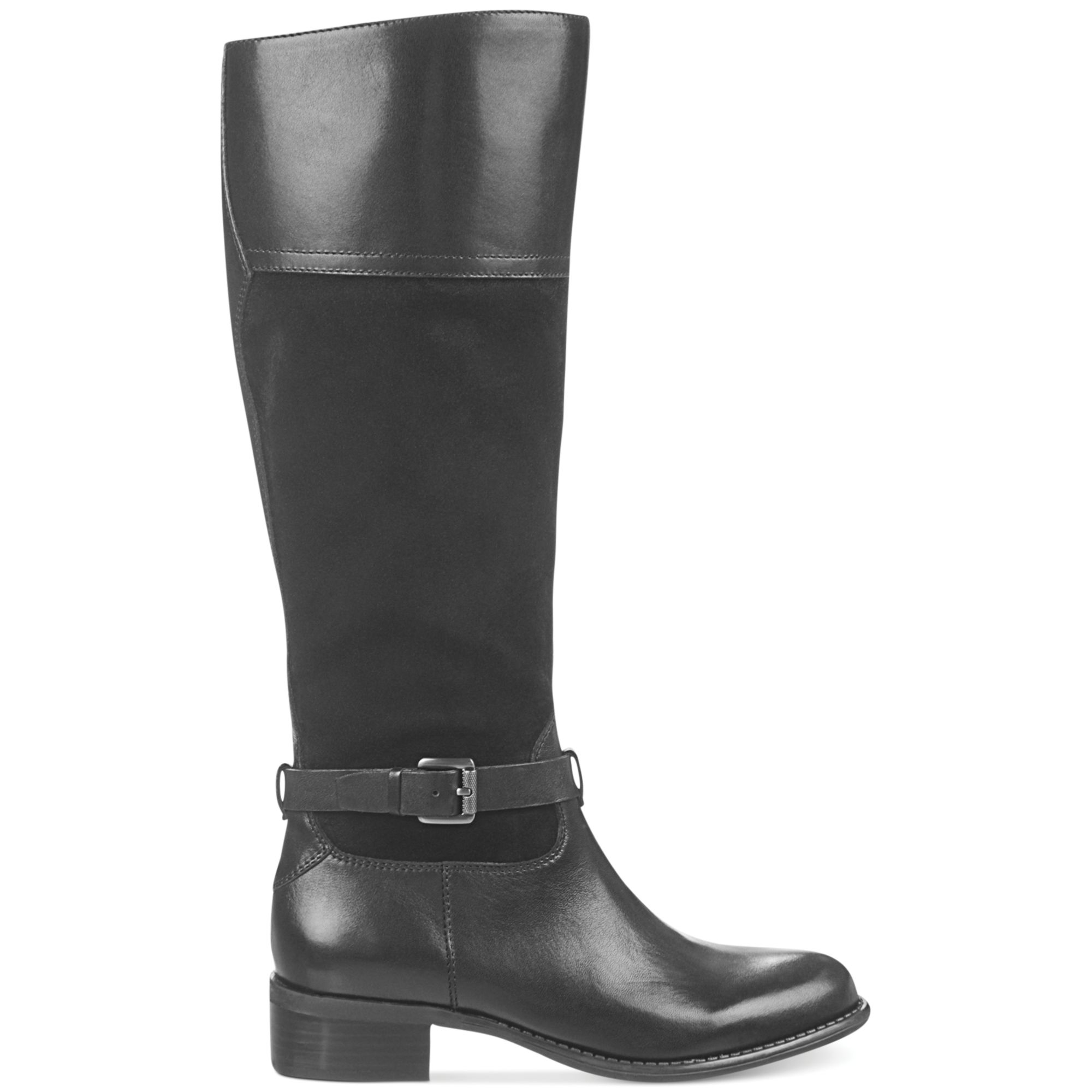 Franco Sarto Corda Wide Calf Tall Boots in Black | Lyst