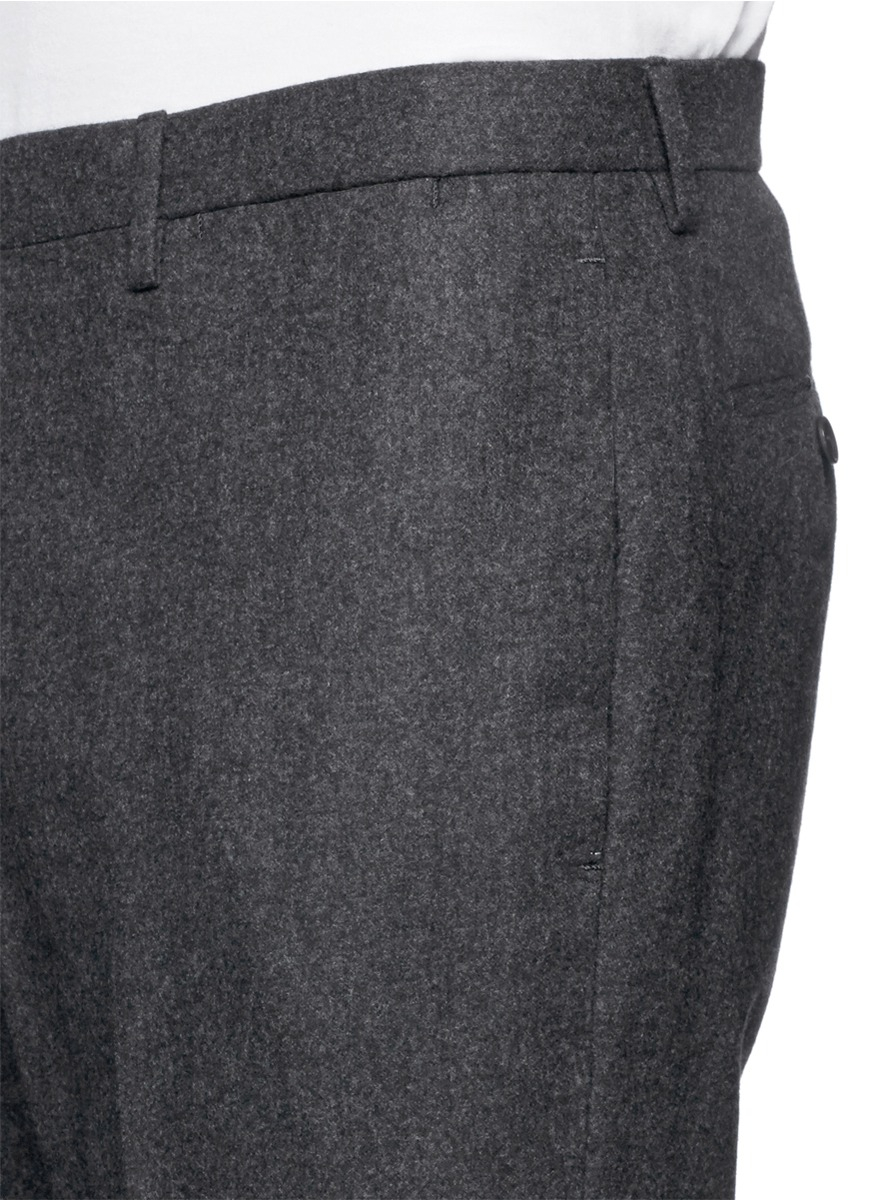 Tomorrowland Wool Felt Pants in Gray for Men (Grey) | Lyst