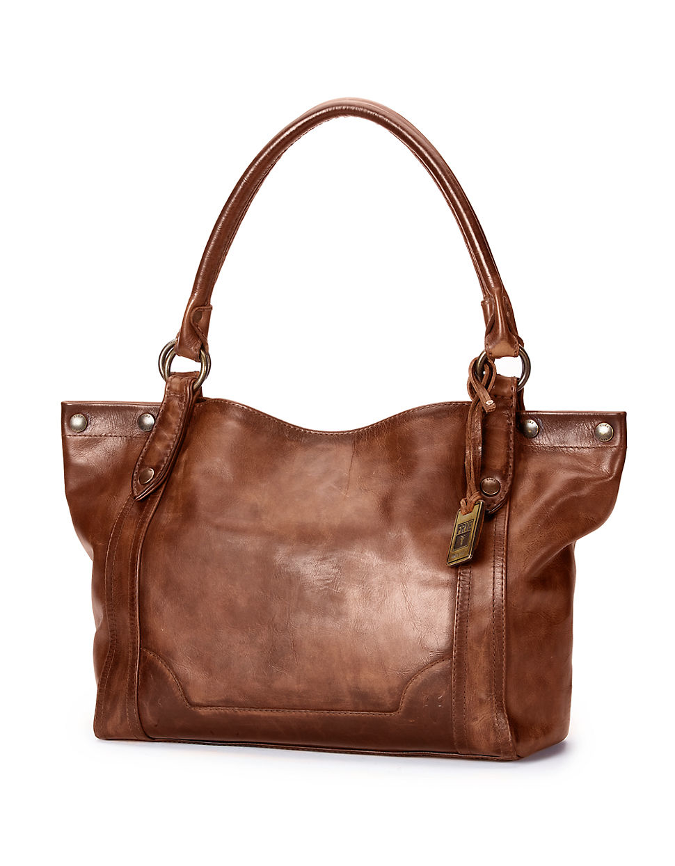 Frye Melissa Leather Shoulder Bag in Brown (Dark Brown) | Lyst