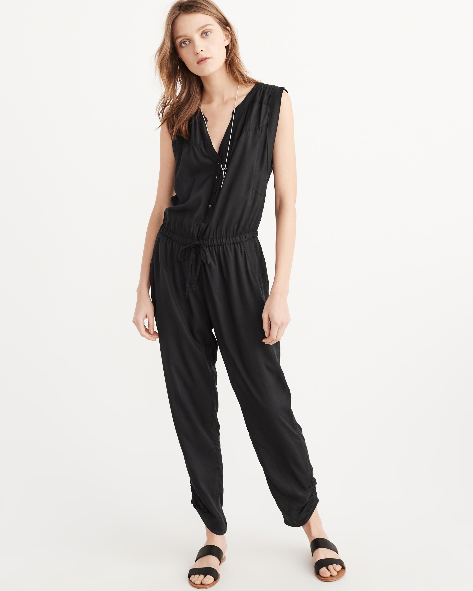 Lyst - Abercrombie & Fitch Classic Jumpsuit in Black