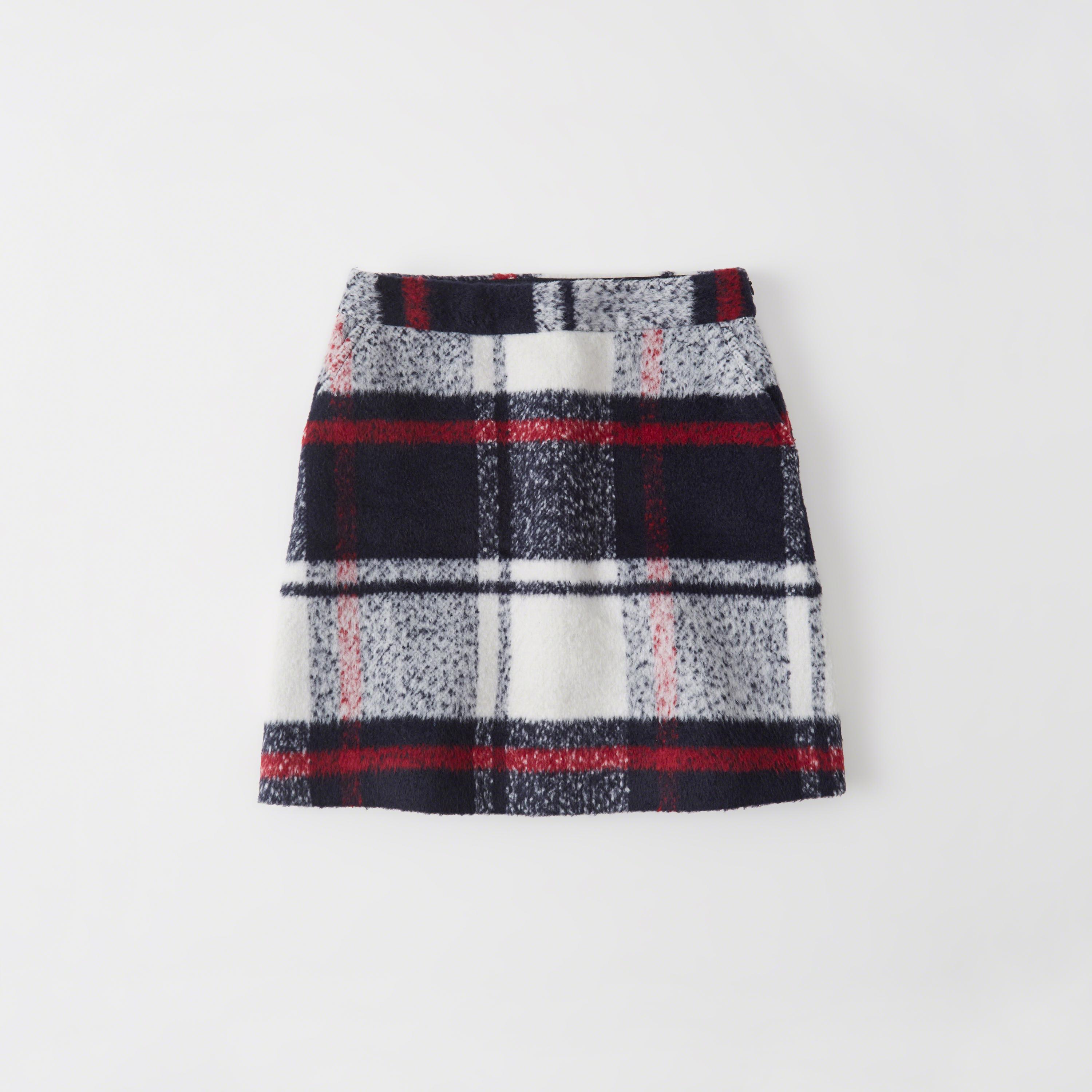 lyst abercrombie fitch plaid a line mini skirt lyst abercrombie fitch plaid a line mini skirt