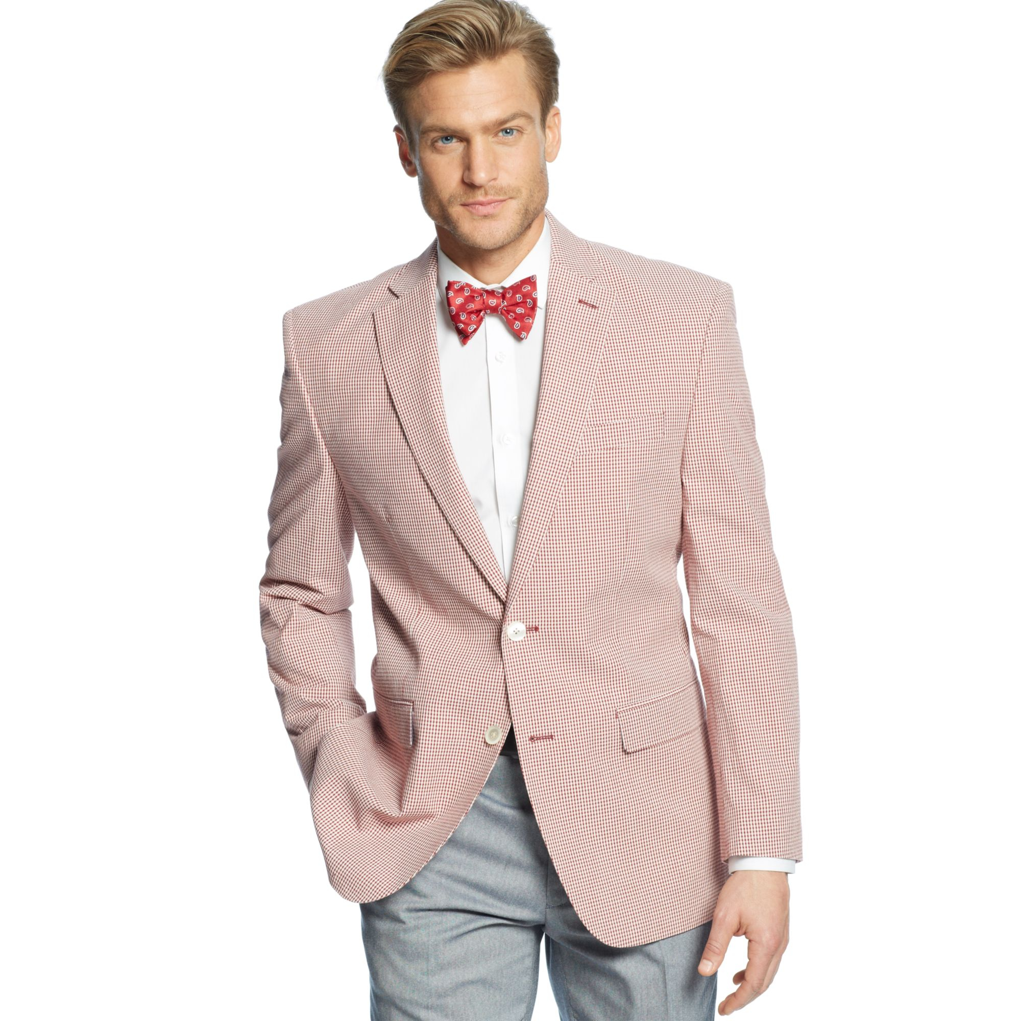 red sport coat outfit