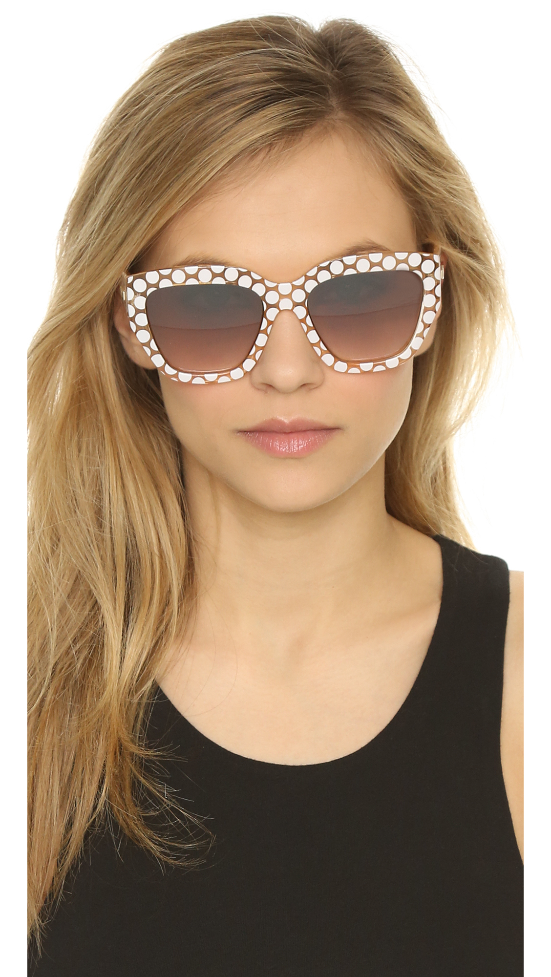 Lyst - Le Specs Hermosa Sunglasses - Blonde & White Spot/brown in White