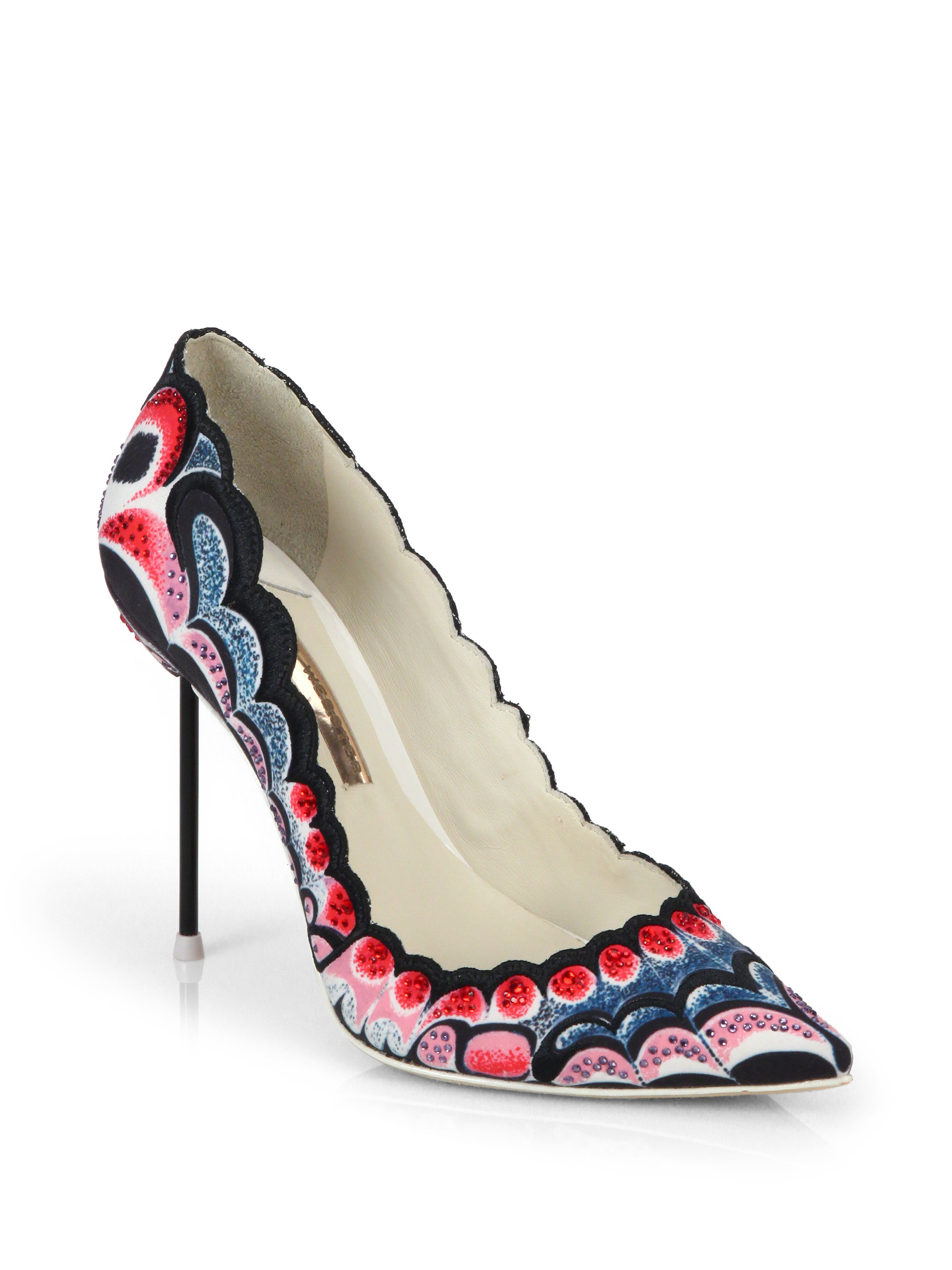 Sophia webster Elle Butterfly-print Canvas Pumps | Lyst