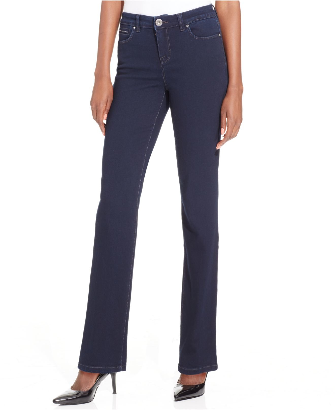 Lyst - Style & Co. Petite Tummy-control Embellished-pocket Jeans in Blue