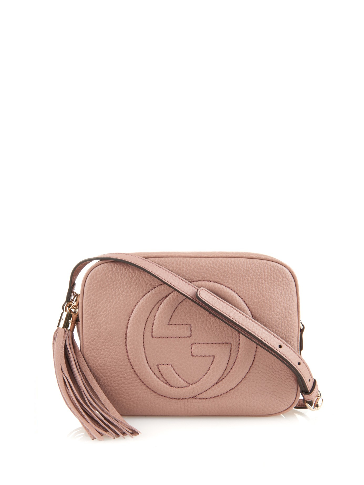 Gucci Soho Leather Cross Body Bag In Pink Lyst 