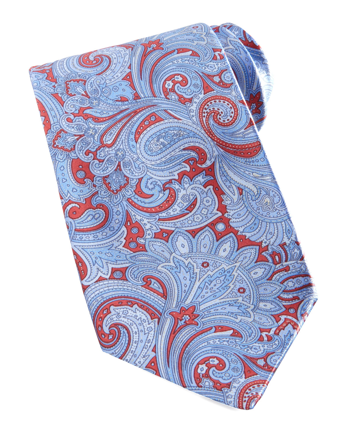 Stefano Ricci Paisley Silk Tie in Blue for Men (red blue) | Lyst
