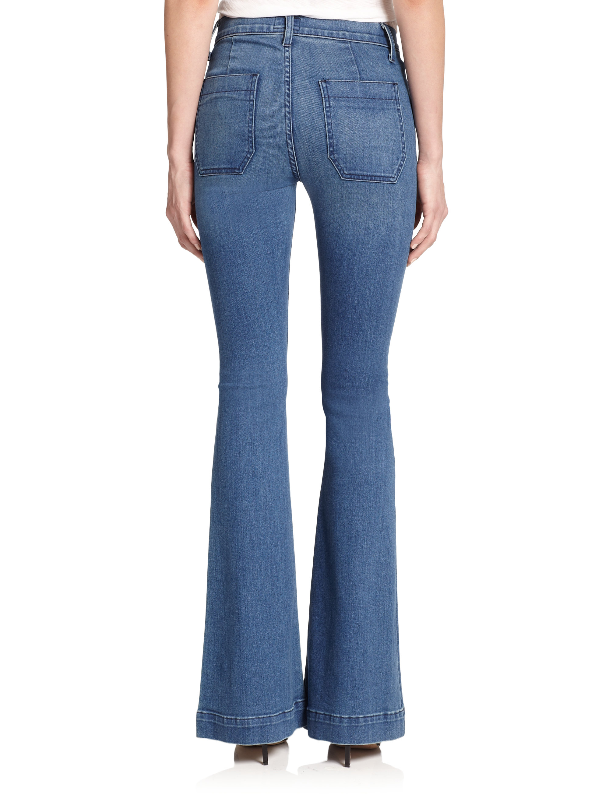 Lyst Hudson Jeans Taylor High Waist Flared Jeans In Blue 