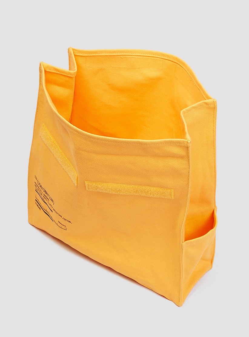 yellow canvas bag