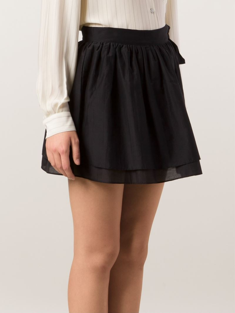 Lyst - Sam & Lavi Layered Mini Skirt in Black