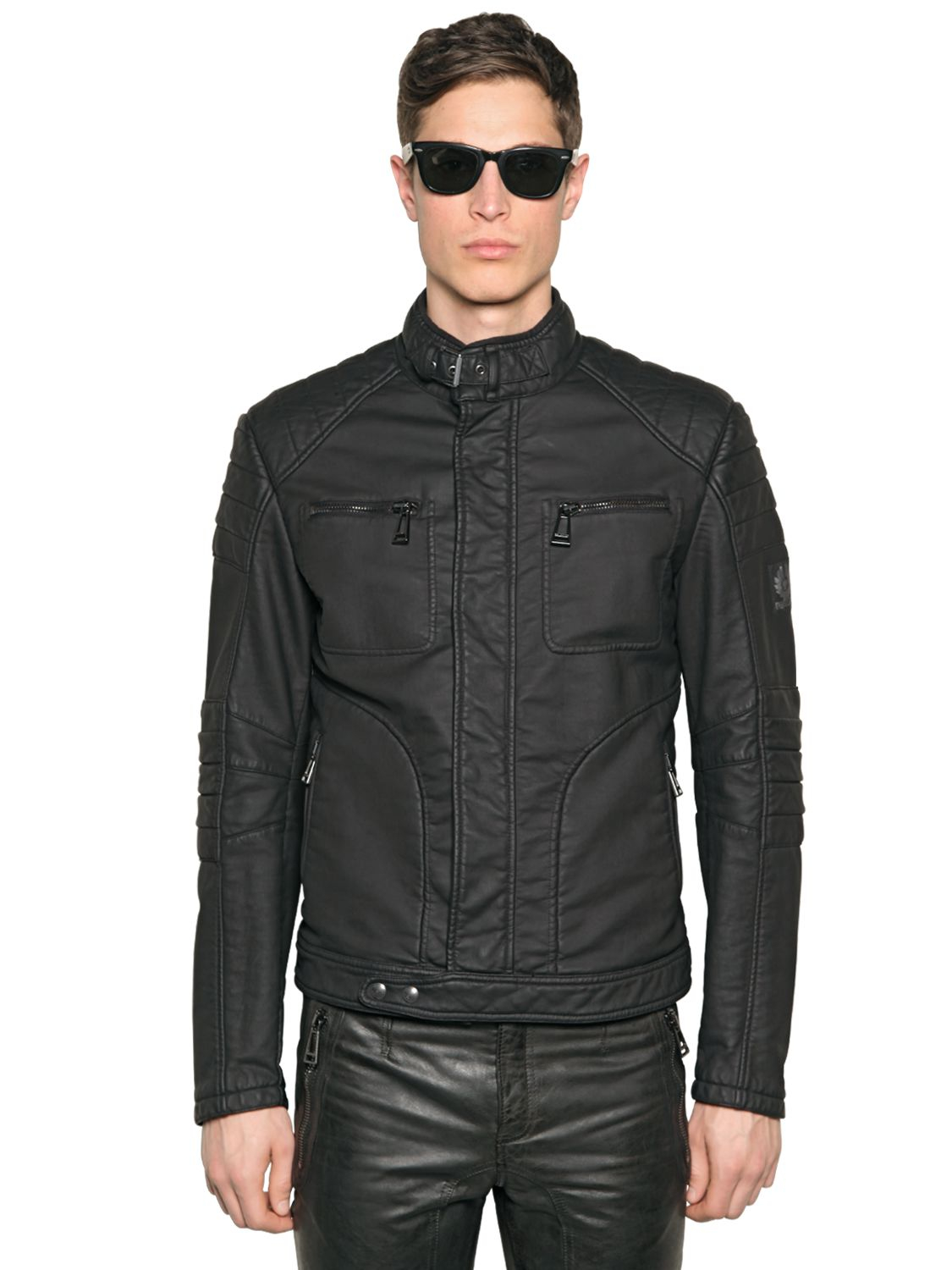 Lyst Belstaff Weybridge Rubberized Cotton Jacket in Black for Men