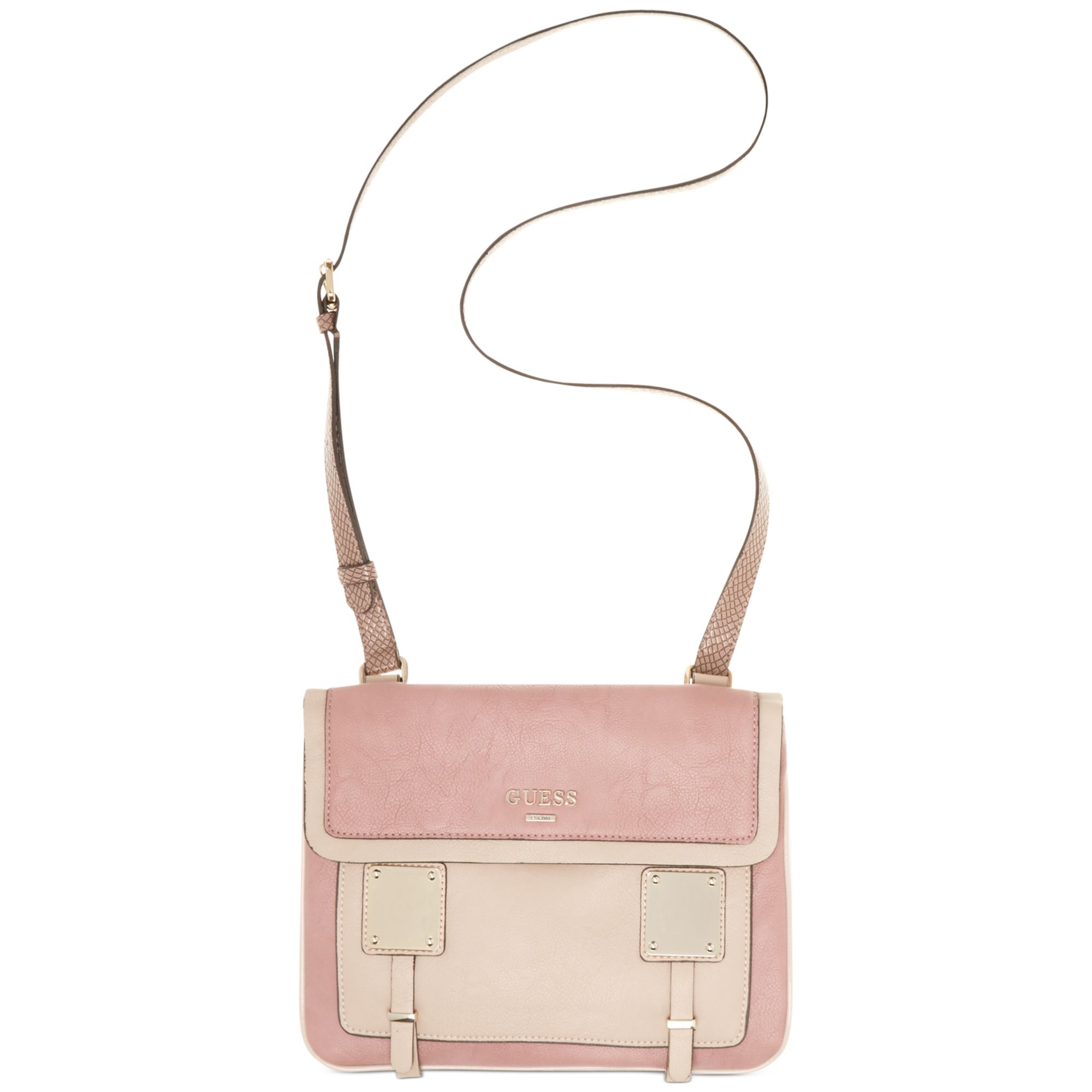 Lyst Guess Quincy Crossbody Flap Bag in Pink