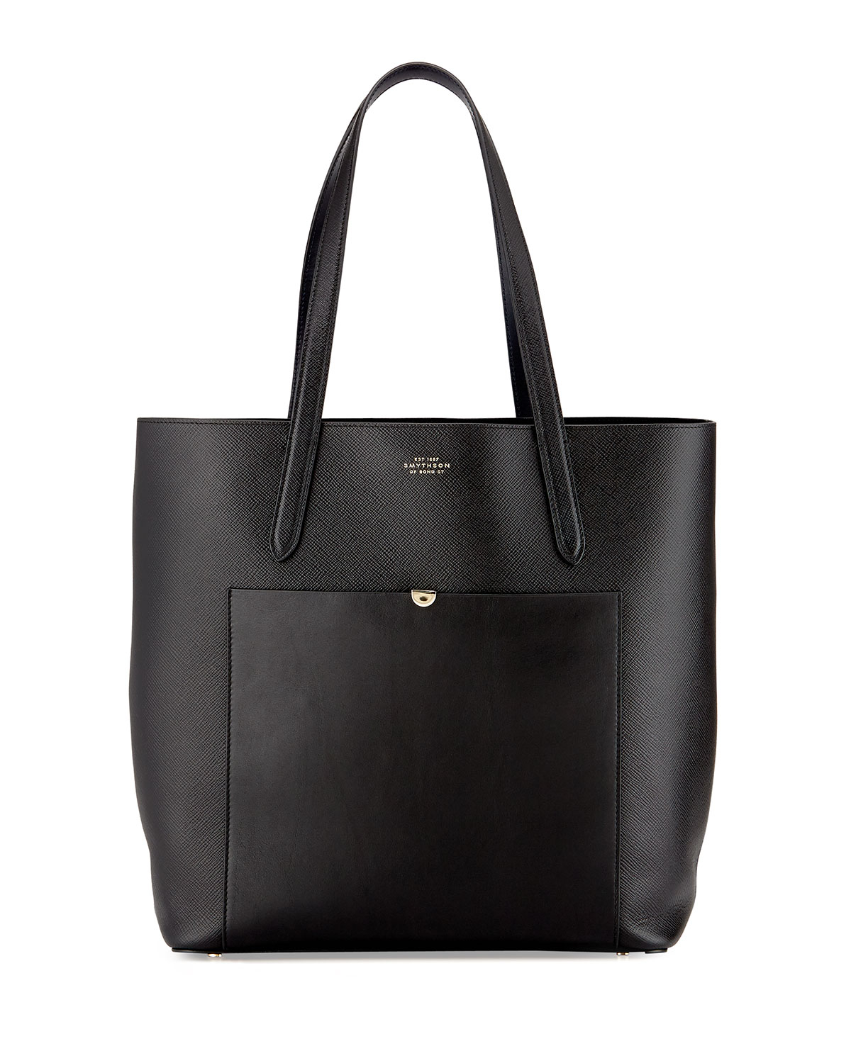 Smythson Panama North-south Tote Bag in Black | Lyst