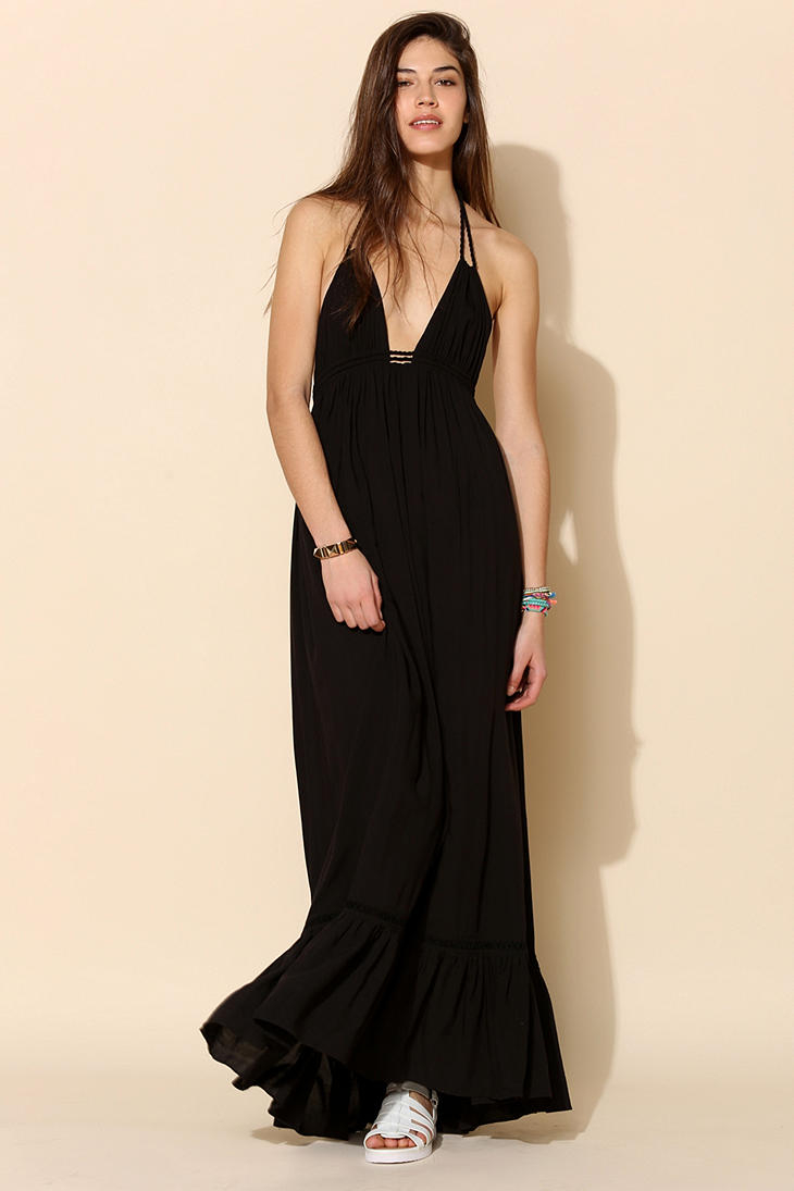 Lyst - Urban Outfitters 6 Shore Road Williwood Maxi Dress in Black