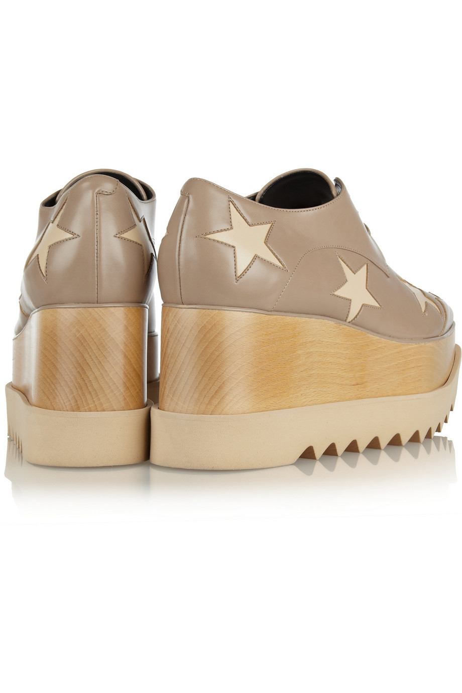 stella mccartney lace up wedge