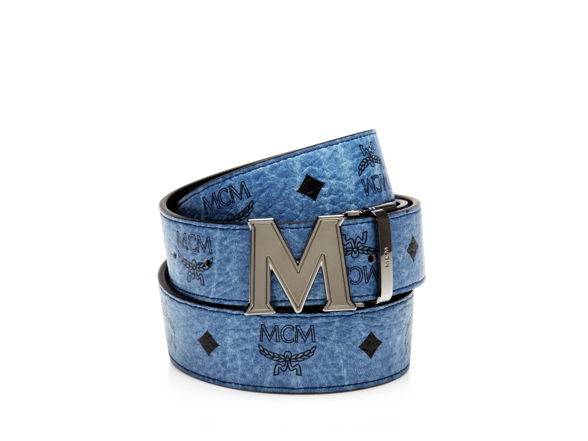 Lyst - Mcm Claus Reversible Belt in Blue for Men