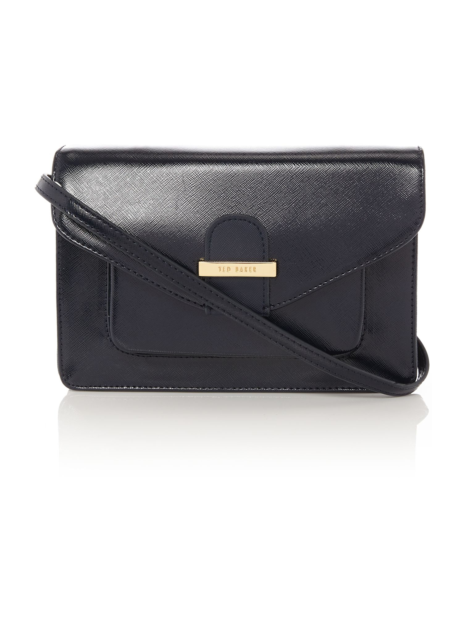 Ted baker Lainey Navy Patent Cross Body Bag in Blue | Lyst