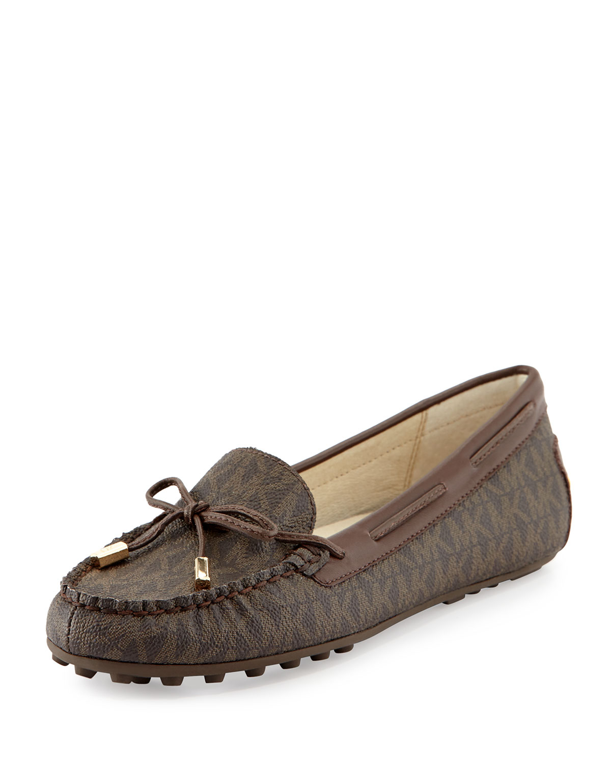 Michael michael kors Daisy Logo-print Loafer in Brown | Lyst