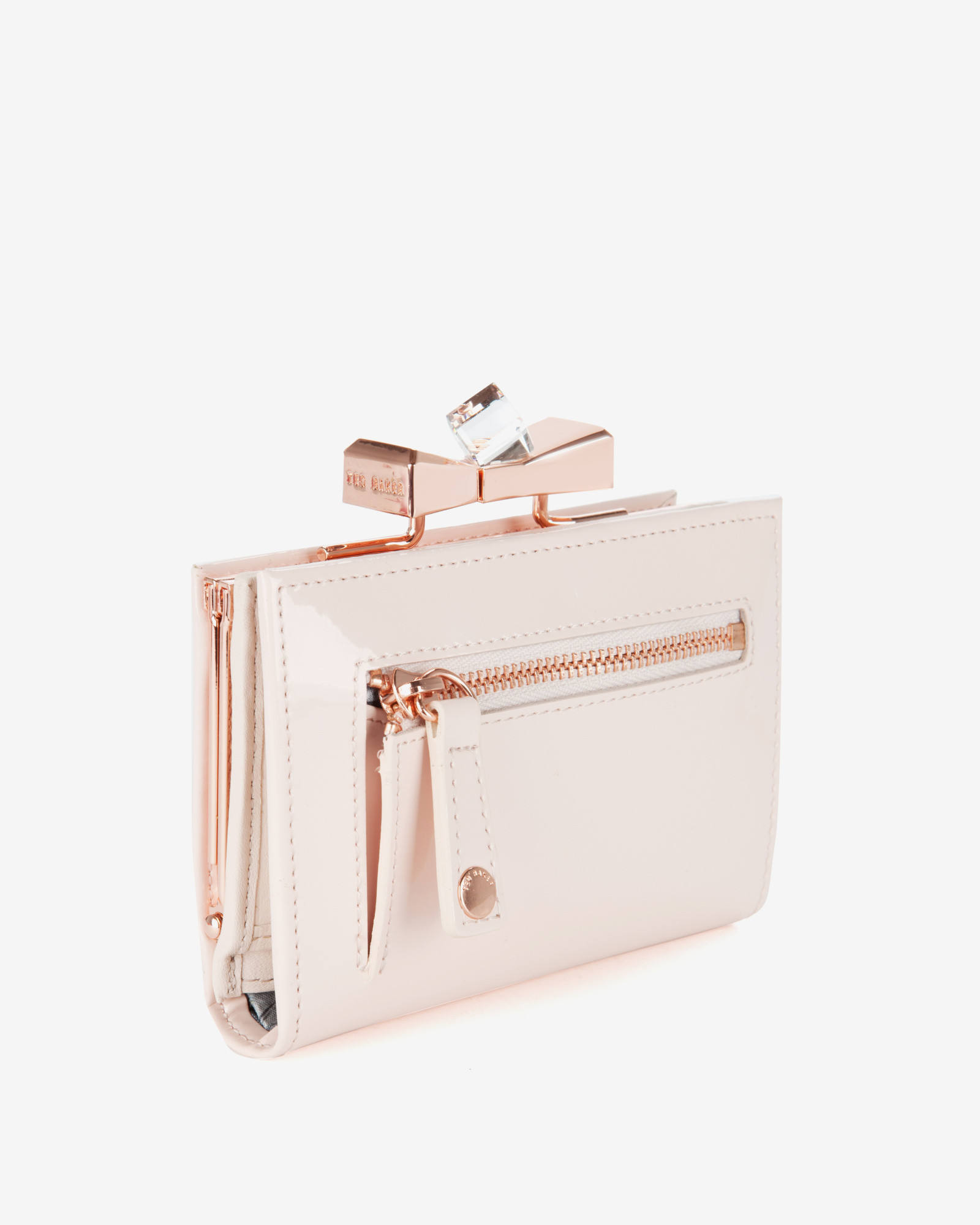 Lyst - Ted Baker Small Patent Crystal Wallet in Pink