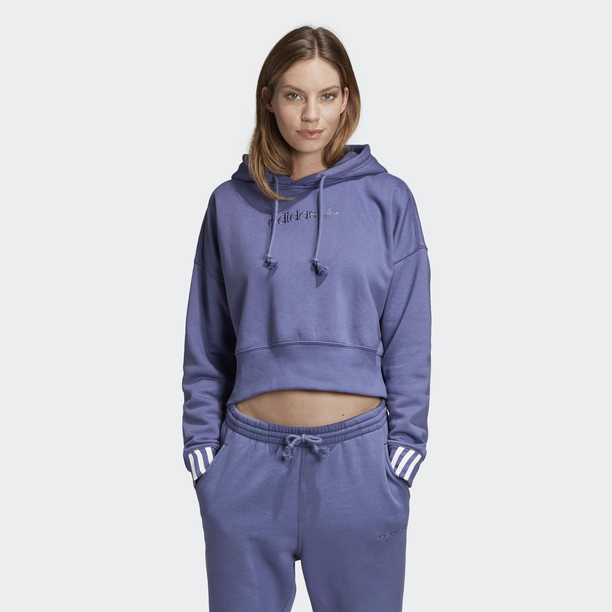 Con Lyst De Sudadera Adidas Azul Coeeze Cropped Capucha Color LSzMUVpGq