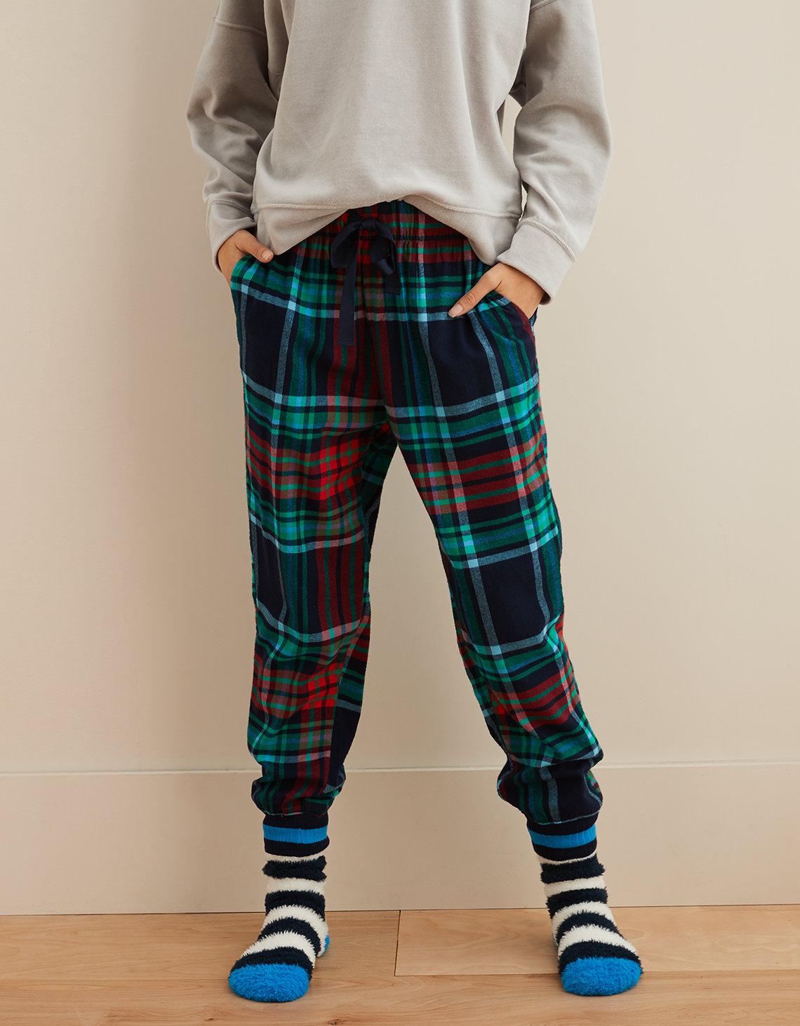 flannel sleep jogger pants