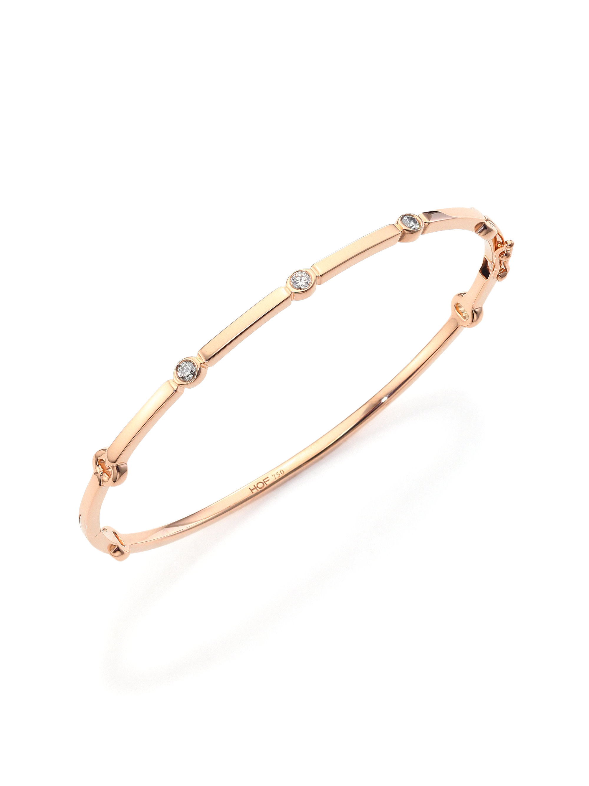 Hearts on fire Copley Diamond & 18k Rose Gold Bangle in Pink (rose gold ...