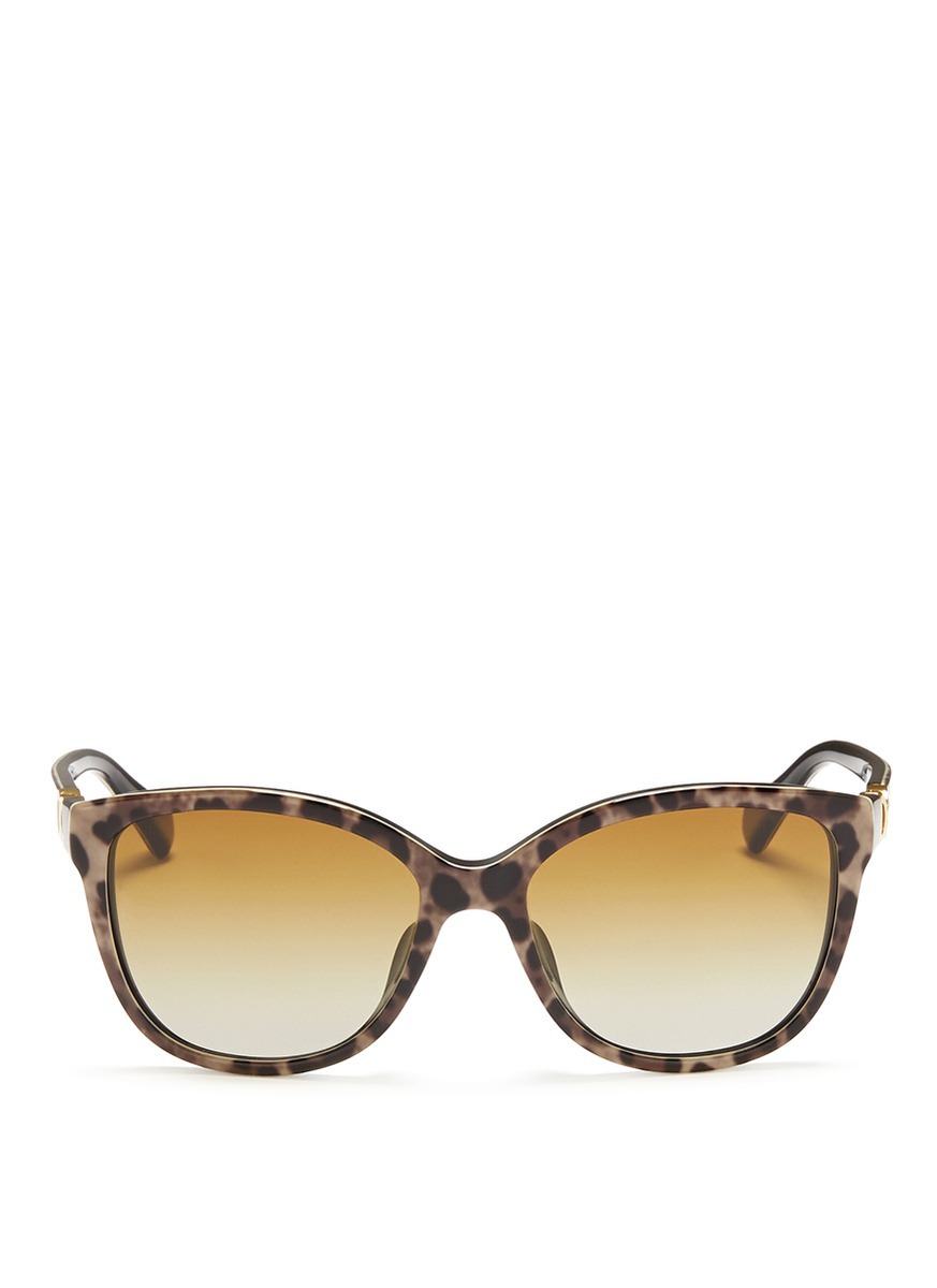 Lyst - Dolce & gabbana Leopard Print Acetate Sunglasses