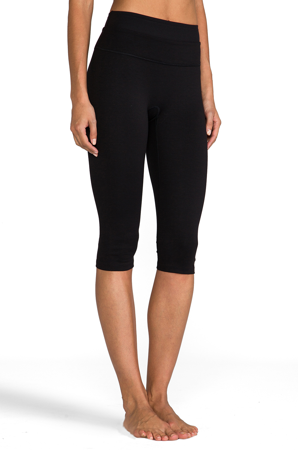 Lyst - Spanx Power Knee Pant in Black