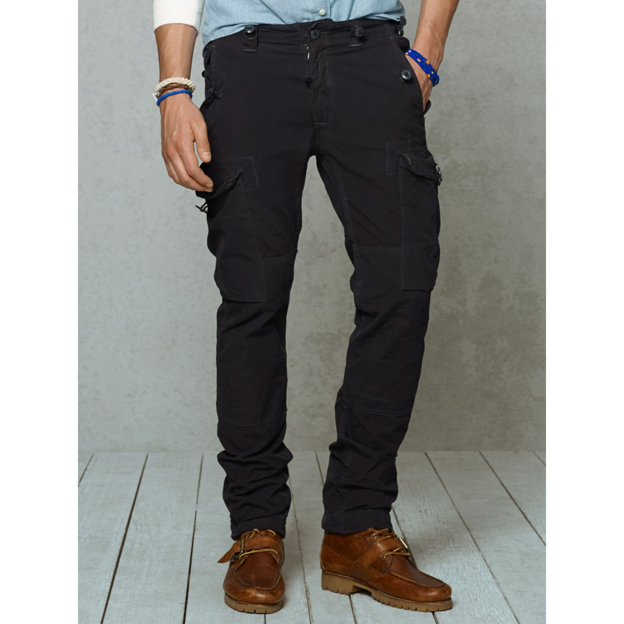 Polo ralph lauren Straight-fit Cargo Pant in Black for Men | Lyst
