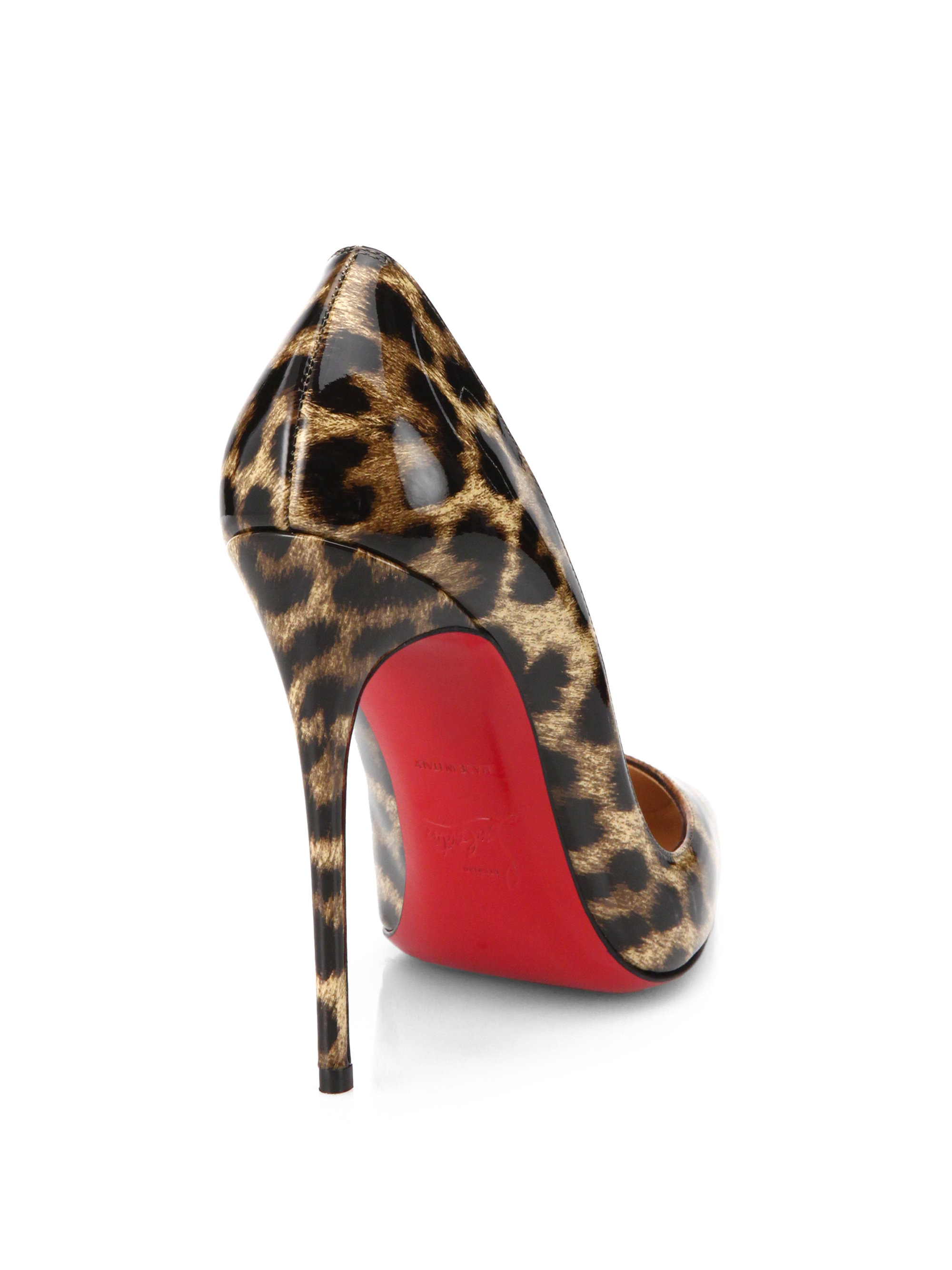 patent leather leopard heels